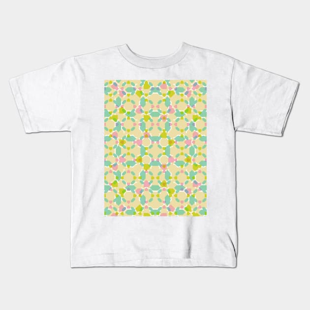 Pastel Bubblegum Kaleidoscope Kids T-Shirt by Tobe_Fonseca